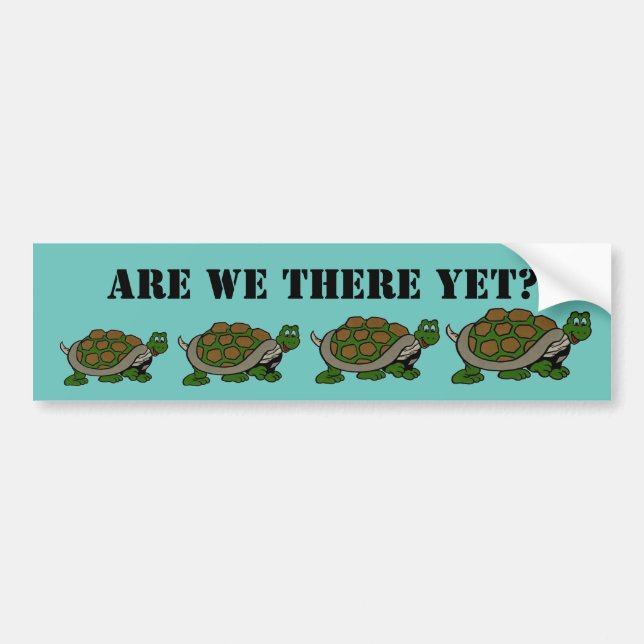 Sind wir dort noch Schildkröte langsame Reise Reis Autoaufkleber (Vorne)