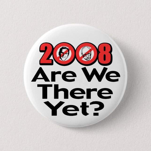 Sind wir dort schon? Knopf Button (Vorderseite)