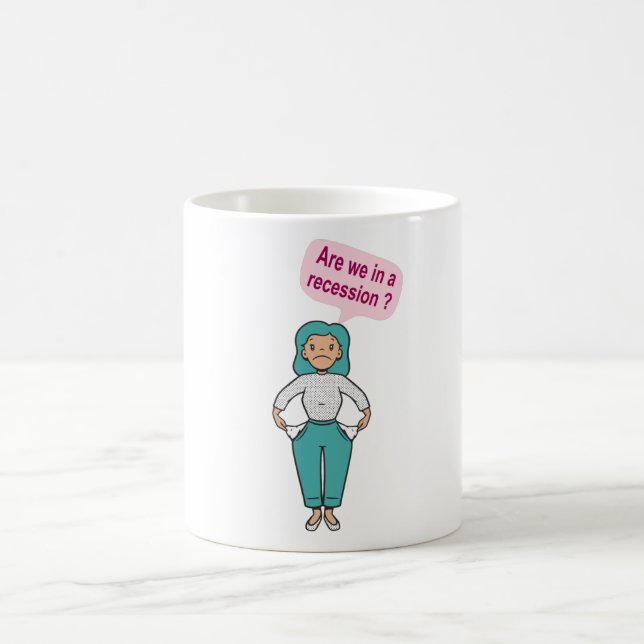 Sind wir in einer Rezession? Kaffeetasse (Mittel)