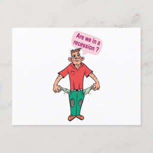 Sind wir in einer Rezession? Postkarte