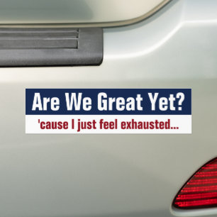 Sind wir jetzt großartig? Ich fühle mich einfach e Autoaufkleber