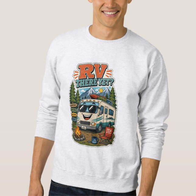 Sind wir schon da? Herren Sweatshirt (Vorderseite)