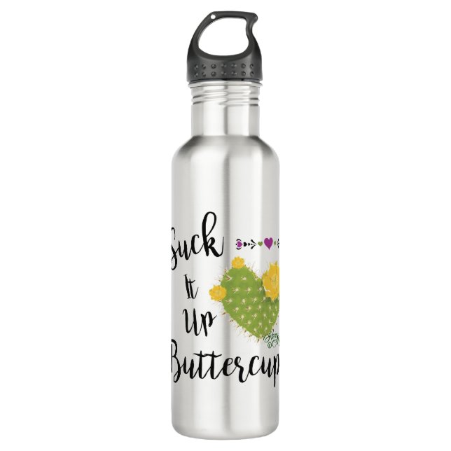 Sind zum Kotzen den Buttercup! Edelstahlflasche (Vorderseite)
