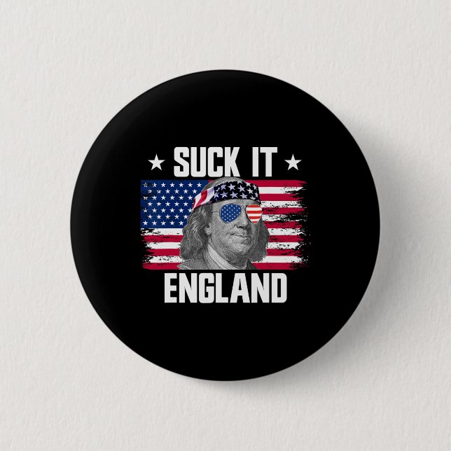 Sind zum Kotzen England Ben Franklin Gründungsväte Button (Vorderseite)