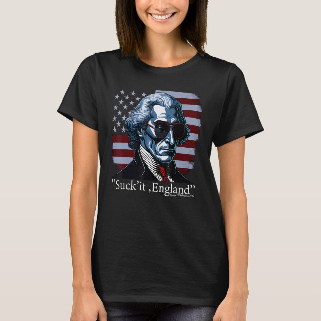 Sind zum Kotzen England Cool George Washington 4.  T-Shirt (Vorderseite)