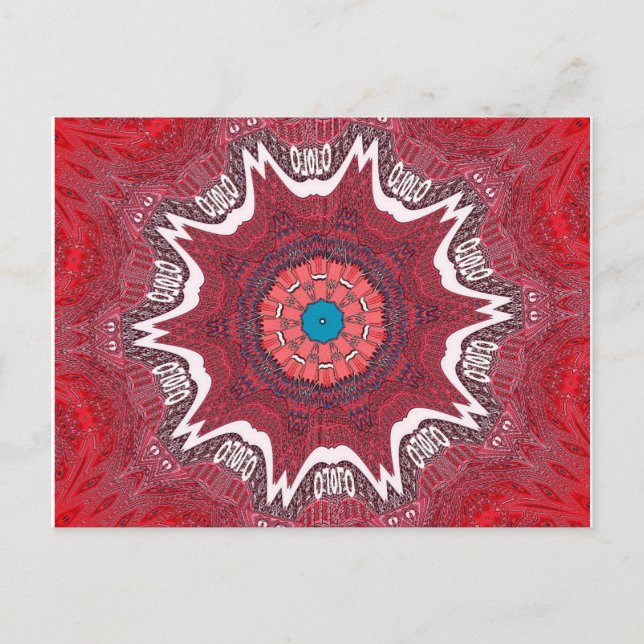 Sindhi Ethnic Tribal Art Print Postkarte (Vorderseite)