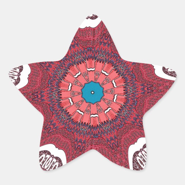 Sindhi Ethnic Tribal Art Print Stern-Aufkleber (Vorderseite)