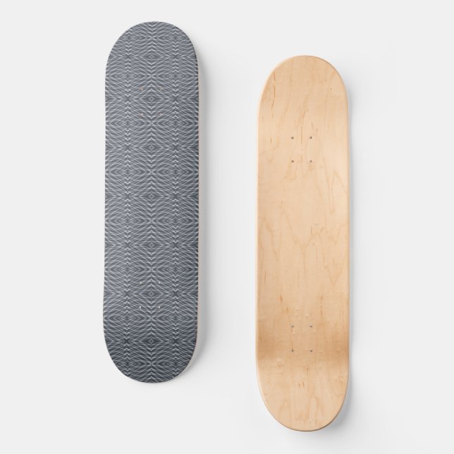 Sine Wave Puls Signal Modernes Abstraktes Kunstdes Skateboard (Vorderseite)