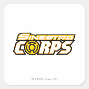 Sinestro Korps Quadratischer Aufkleber