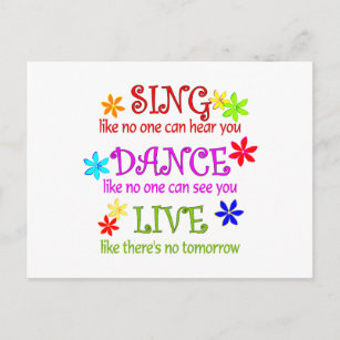 Sing Dance Live Postkarte