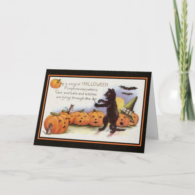 Sing ein Halloween-Lied Karte (Vorderseite)
