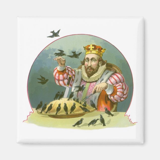 Sing ein Lied von Sixpence, Vintages Kinderzimmer  Magnet (Vorne)