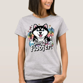 Sing es, Floofer! Kawaii Husky Howling Tri-Blend Shirt