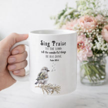 Sing Lob dem Herrn Psalm 105:2 Vogel Schrift