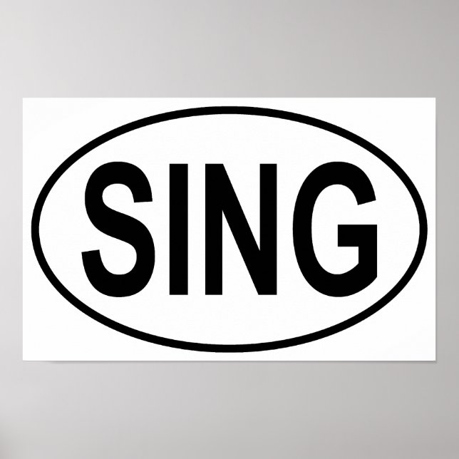 Sing Oval Poster (Vorne)