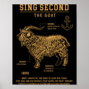 Sing Second The Goat (auf dem Rücken) Poster