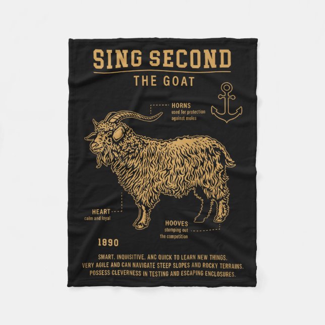 Sing Second The Goat (on Back)  Fleecedecke (Vorderseite)