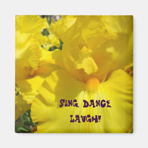 Sing. Tanz. Lachen! Magnet Gelbe Schwertlilie Blum