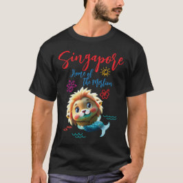Singapore Baby Merlion T - Shirt (für schwarze Sto