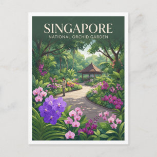Singapore Botanic Gardens Nationaler Orchideengart Postkarte
