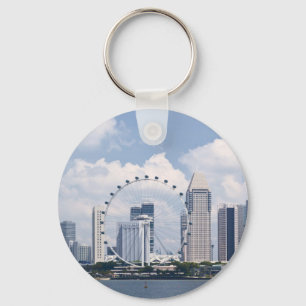 Singapore cityscape schlüsselanhänger
