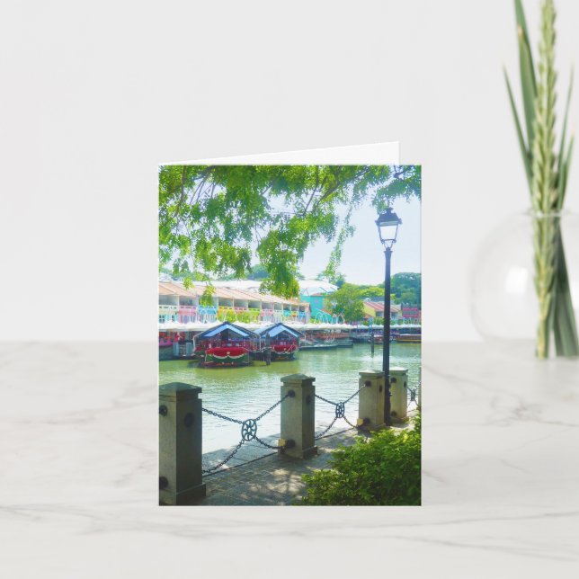 Singapore Clarkes Quay carte photographique quotid (Devant)