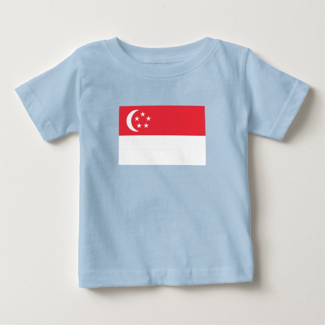 Singapore Flag Baby T-shirt (Vorderseite)