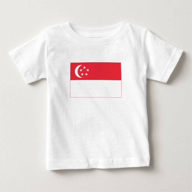 Singapore Flag Baby T-shirt (Vorderseite)