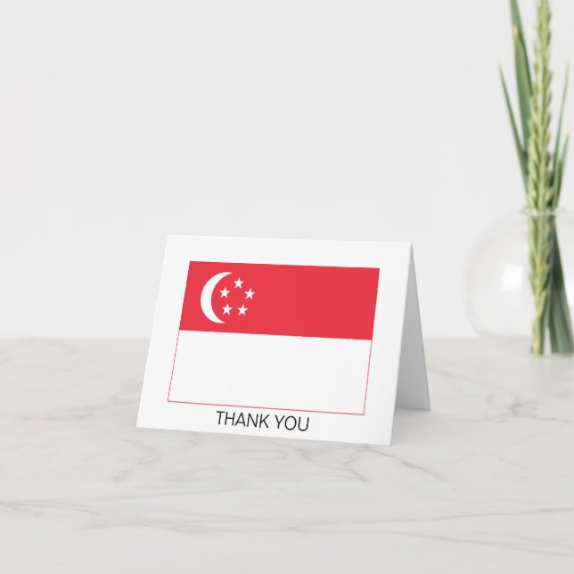 Singapore Flag Dankeskarte (Vorderseite)