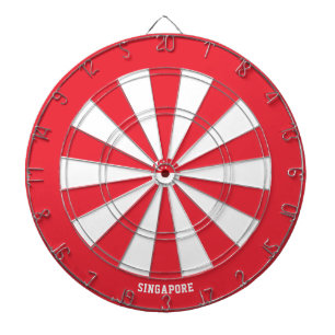 Singapore Flag Patriot's Bullseye Dartscheibe