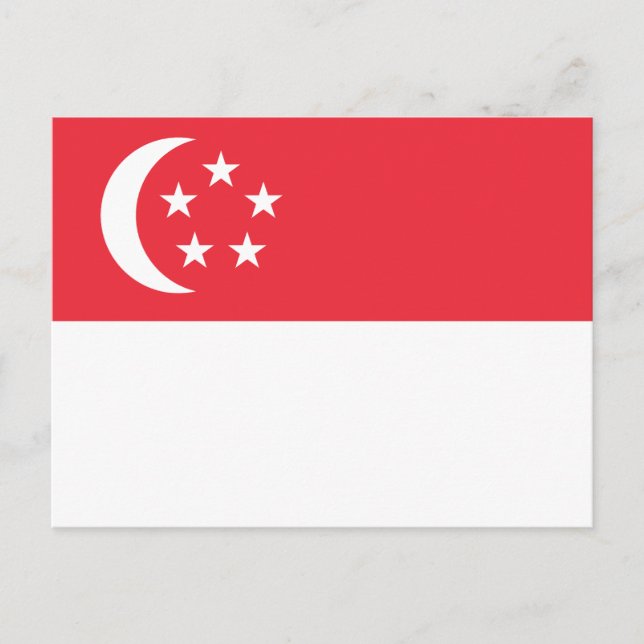Singapore Flag Postkarte (Vorderseite)