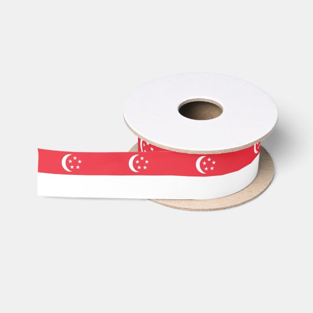 Singapore Flag Satinband (Spule)