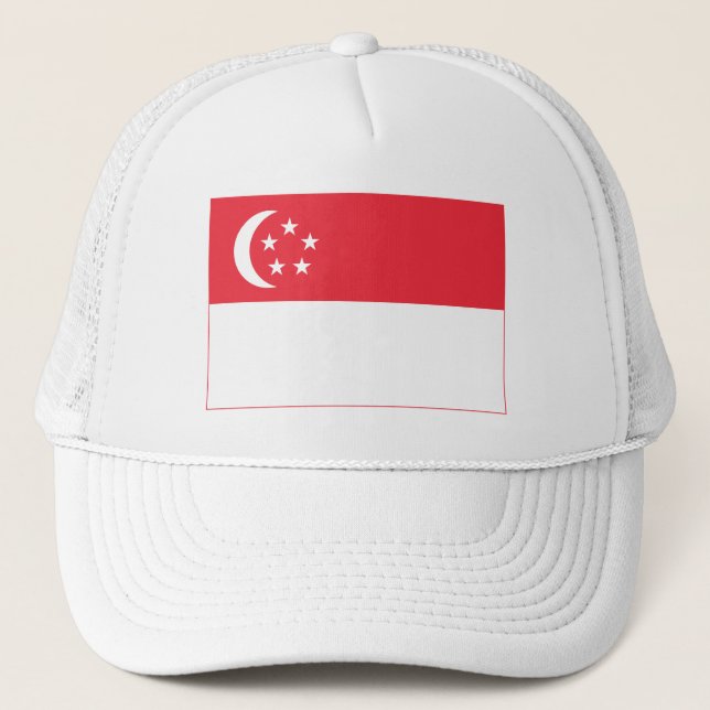 Singapore Flag Truckerkappe (Vorderseite)