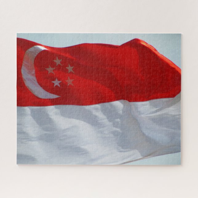 Singapore-Flagge (Horizontal)