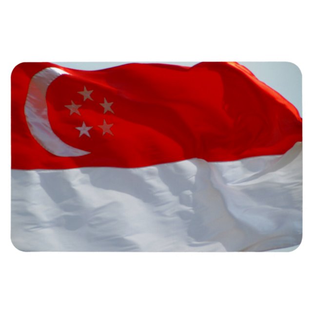 Singapore-Flagge Magnet (Horizontal)