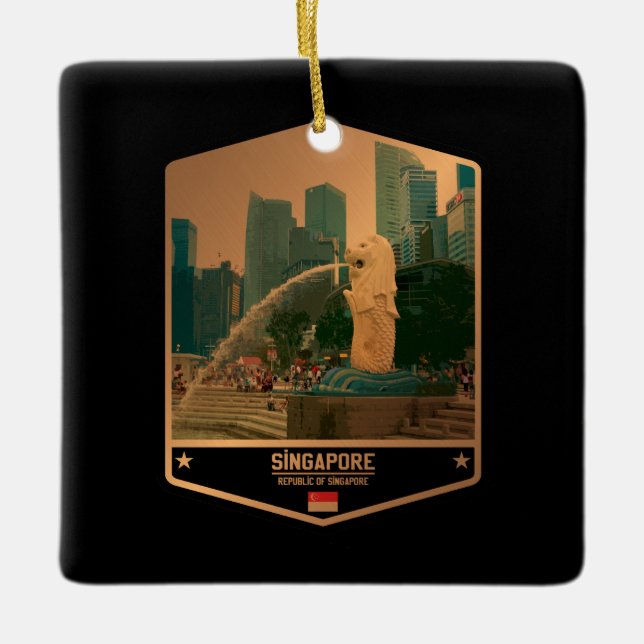 Singapore Keramikornament (Vorderseite)