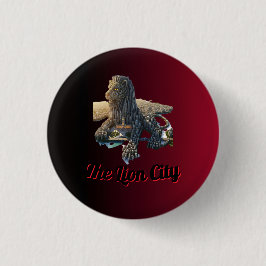Singapore Merlion The Lion City Roter Accent-Pin Button