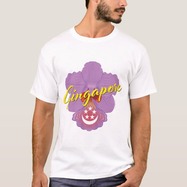 Singapore Patriot Orchid T-Shirt (Vorderseite)