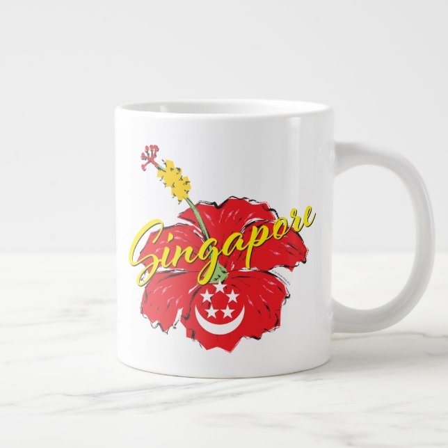 Singapore Patriots (Hibiskus) Jumbo-Tasse (Rechts)