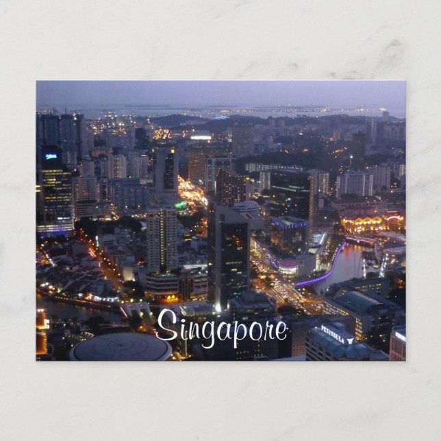 Singapore Postkarte (Vorderseite)