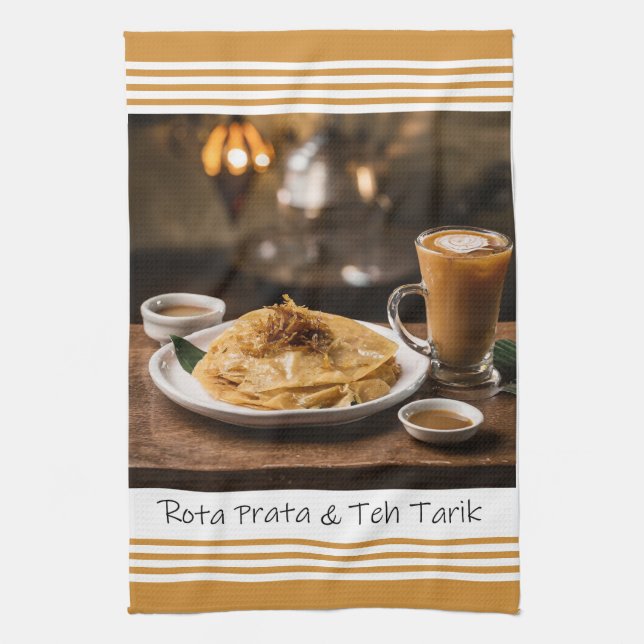 Singapore Roti Prata und Tarik Küchentuch (Vertikal)