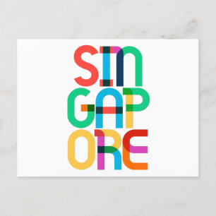 Singapore Singapore Pop Art Letters Postkarte