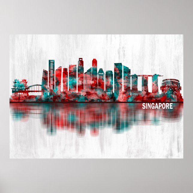 Singapore Skyline Poster (Vorne)