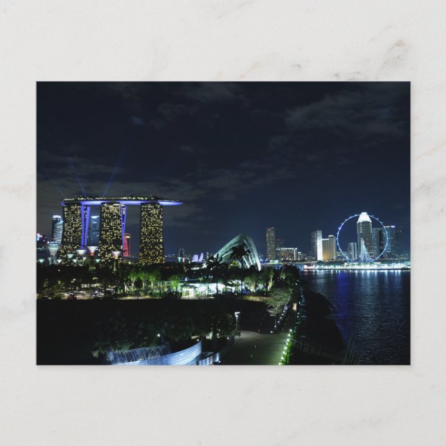 Singapore Skyline Postkarte (Vorderseite)