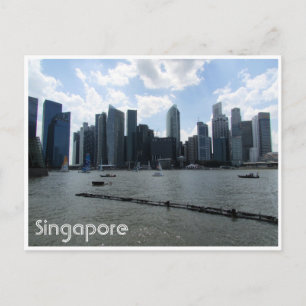 Singapore Skyline Postkarte