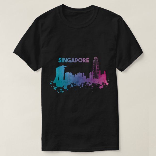 SINGAPORE SKYLINE   T-Shirt (Design vorne)