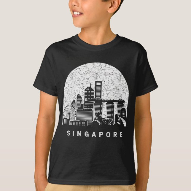 Singapore Skyline T-Shirt (Vorderseite)