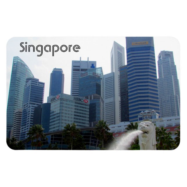 Singapore-Stadt Magnet (Horizontal)