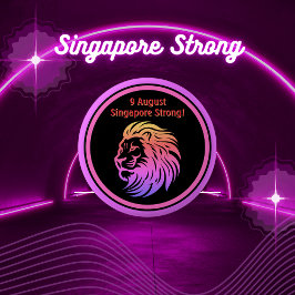 Singapore Strong! Schaltfläche "Nationaler Tag" Button