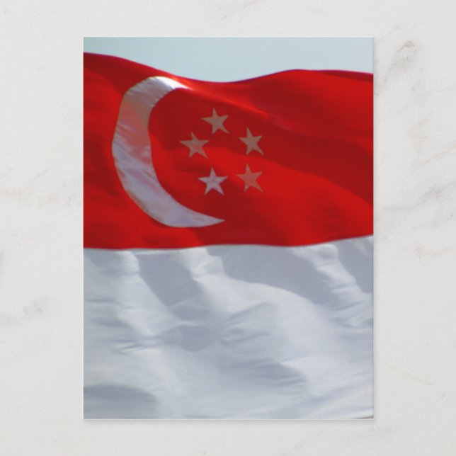 singaporeale Flagge Postkarte (Vorderseite)